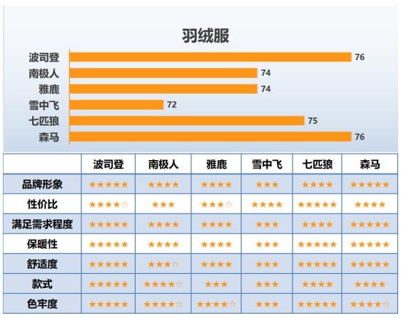 2018年羽絨服行業(yè)顧客滿意度調(diào)查結(jié)果