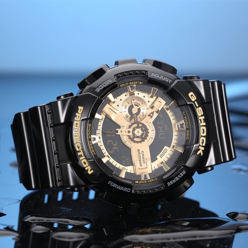 CASIO/卡西歐手表 G-SHOCK黑金限量版時(shí)尚運(yùn)動(dòng)男表GA-110GB-1APR