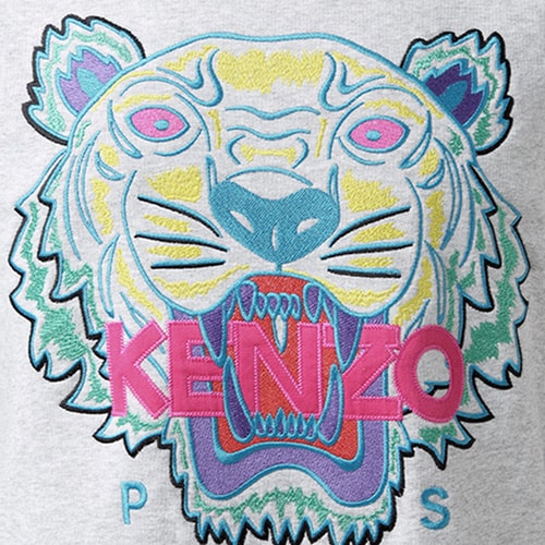 KENZO/高田賢三 虎頭刺繡圓領(lǐng)套頭純棉男士衛(wèi)衣 4XC 5SW001