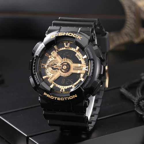 CASIO/卡西歐手表 G-SHOCK黑金限量版時(shí)尚運(yùn)動(dòng)男表GA-110GB-1APR