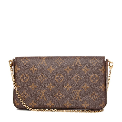 Louis Vuitton/路易威登 FELICIE女士老花色斜挎包、帆布/配皮M61276