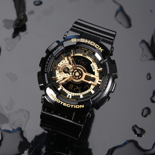 CASIO/卡西歐手表 G-SHOCK黑金限量版時(shí)尚運(yùn)動(dòng)男表GA-110GB-1APR